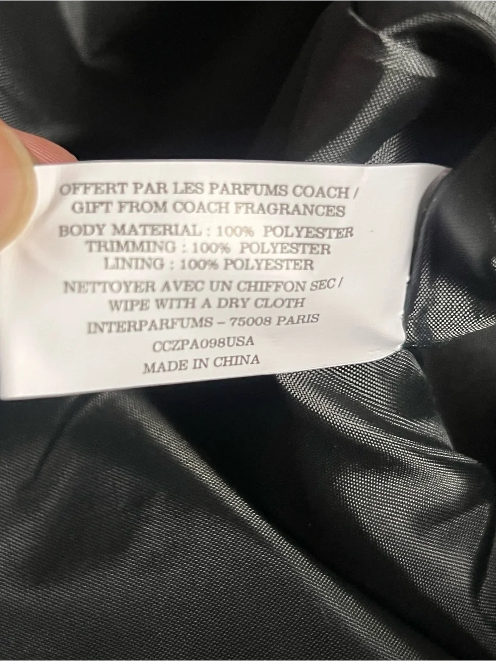 Coach Black with Shimmery Silver Side Panels tote bag